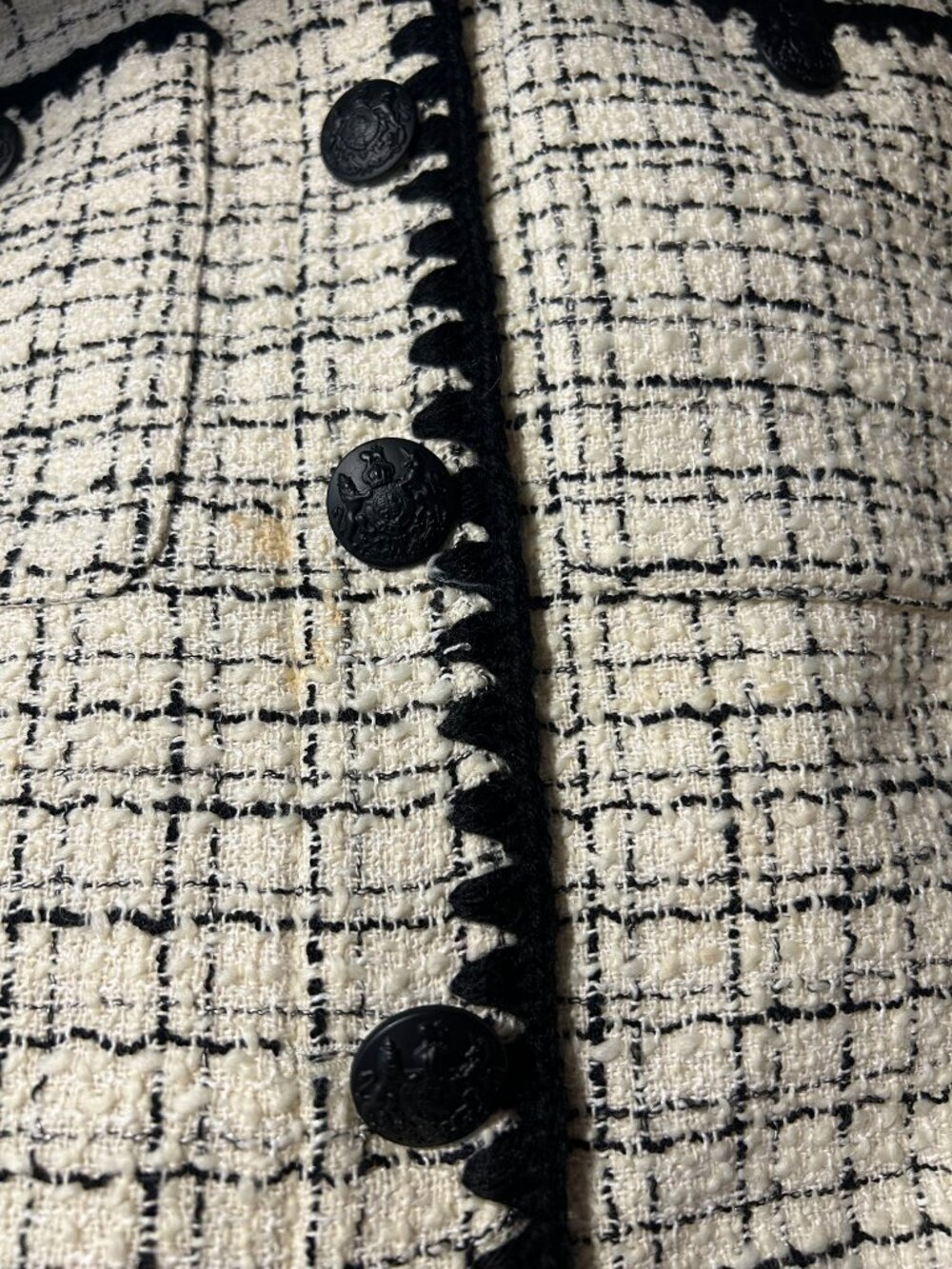 Womens Veronica Beard Palatine (Item-97) White Black Tweed Boucle V-Neck Dress 4 - Picture 16 of 16